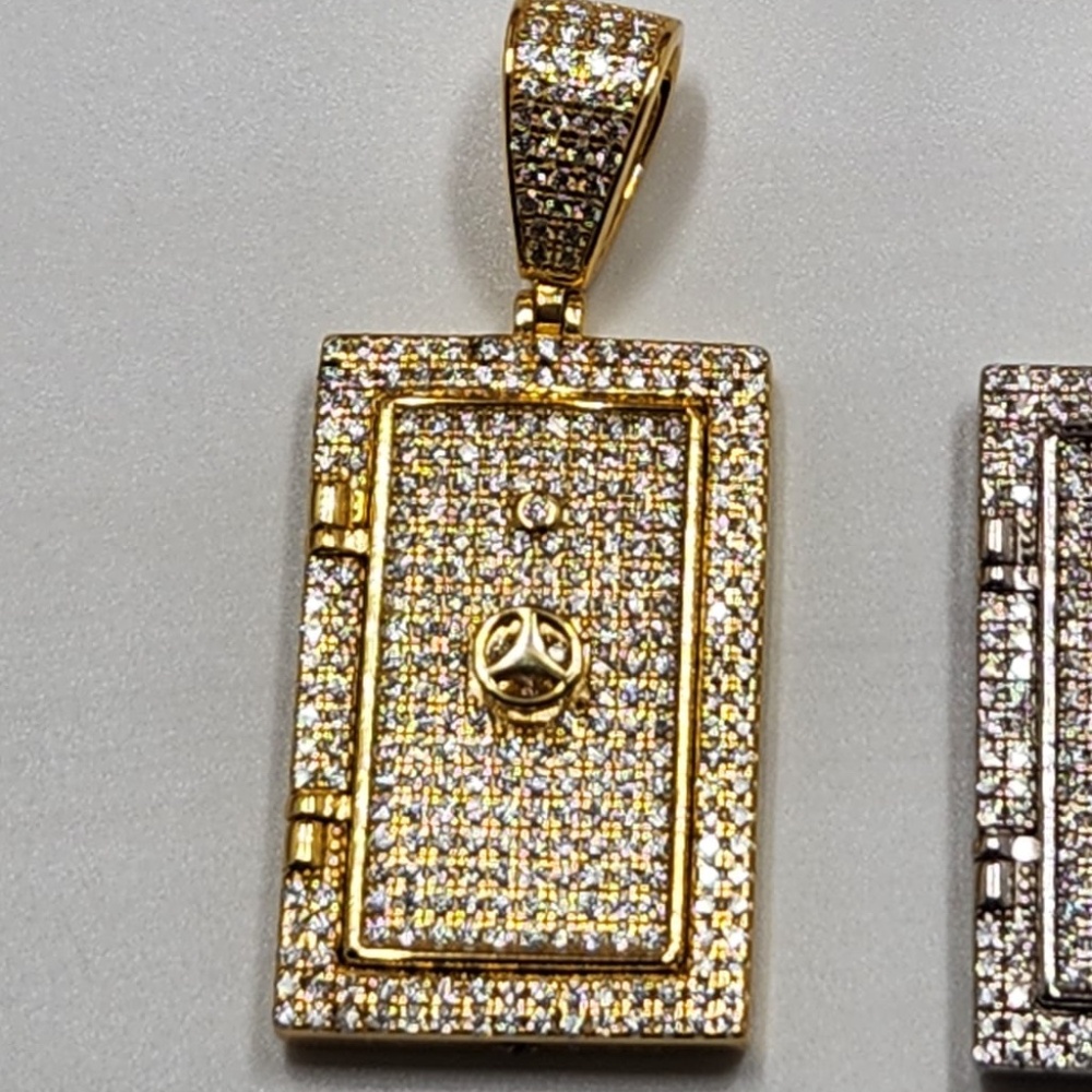 14k Yellow Gold Vermeil Custom made Vault Pendant Opening Vault Pendant Keepsake - Picture 3 of 6